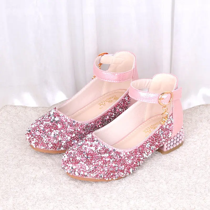 Silver Heart Pink Occasion Shoes for Baby Girl 6-12 Months 4.25 Insole 