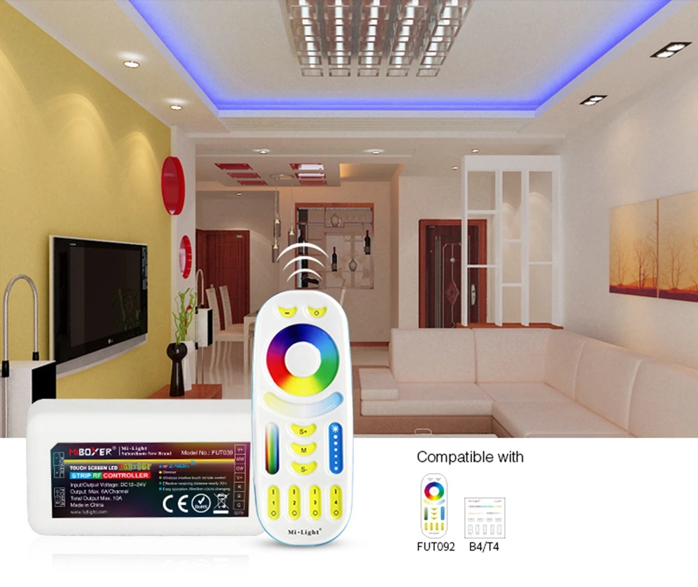 Milight WL-Box1Controller работать с Amazon Alexa Google assistant 2,4G RGB CCT контроллер для RGB/RGBW/RGBCCT светодиодные ленты DC12-24V