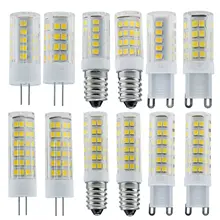 

10Pcs G9 G4 E14 LED Lamp Light 5W 8W 12W Ceramics LED Corn Bulb Capsule Crystal Mini Chandelier Lights for House Room Deroation