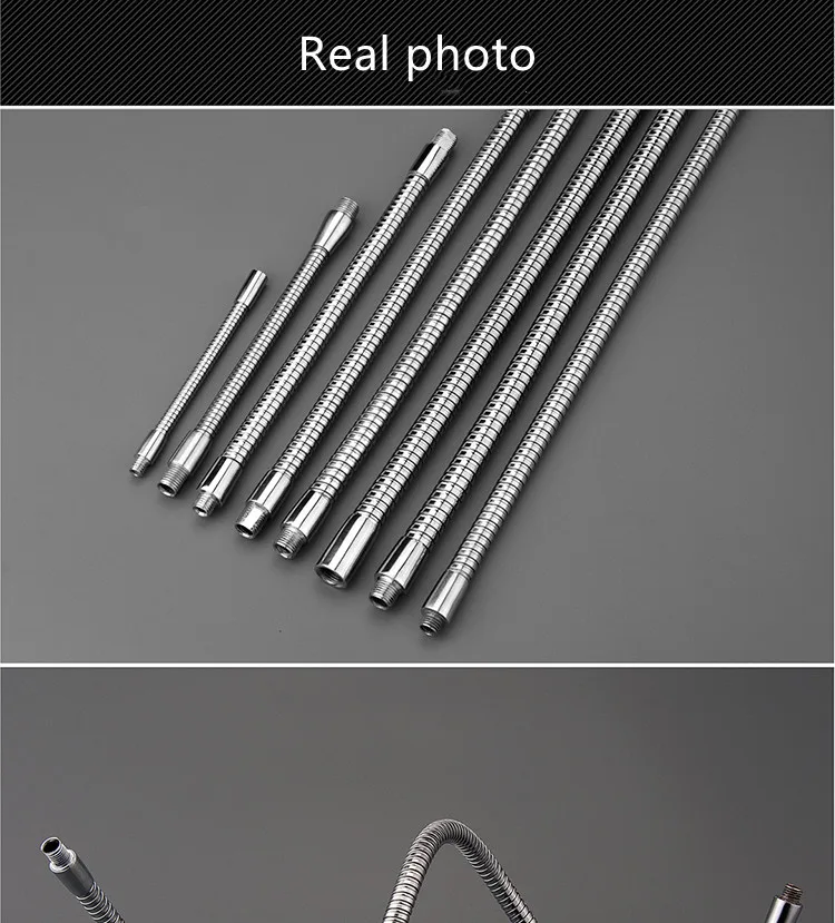 Description Picture 6 of itemM6/M8/M10/M12/M13/M15 Chrome Hose Metal Positioning Hose M8 M10 Male Metal Tooth Stereotyped Gooseneck Snake Tube 200/300/600mm