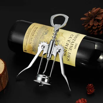 

Zinc Alloy Wine Bottle Opener Multifunction Handle Pressure Corkscrew Red Wine Opener Kitchen Bar Gadgets Durable