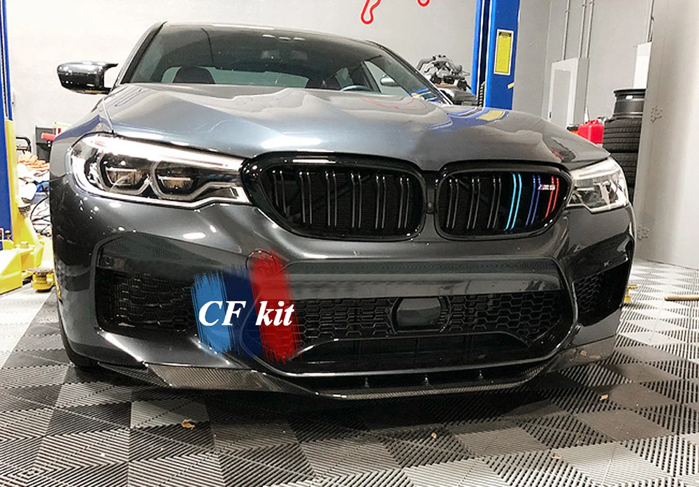 CF комплект передняя губа для BMW 5 серия F90 M5 спойлер из углеродного волокна бампер