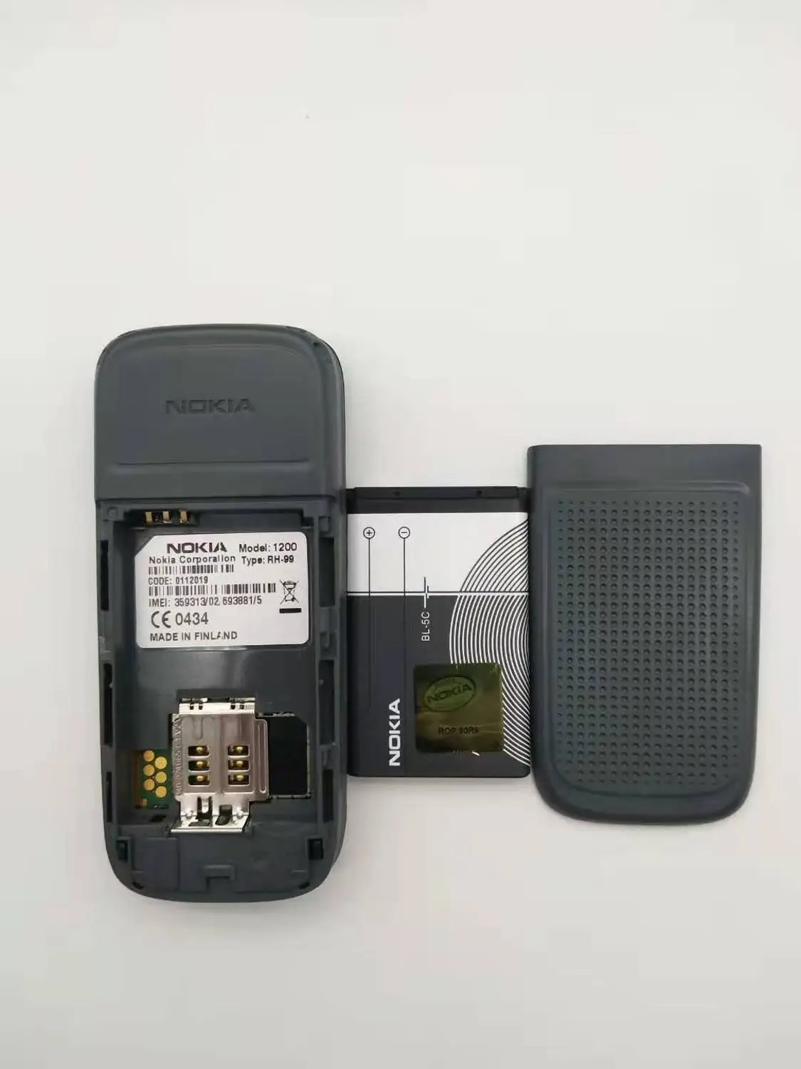 Nokia 1200 разблокированный gsm 900/1800 мобильный телефон с русским иврит польский язык Восстановленный