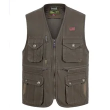 AliExpress для мужчин среднего возраста весна и осень хлопок жилет Открытый Повседневный фотографический жилет рыболовный жилет мужской 658