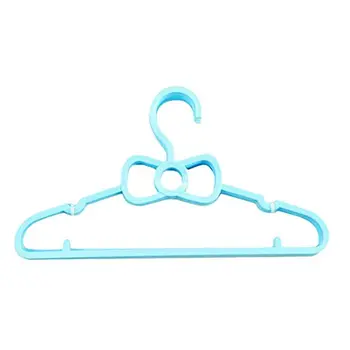 

10 pieces Cute hanger Plastic Clothes Rope Hanger for 0-3 Years Bebe Clothing( Blue )