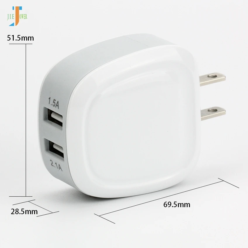 100 шт/партия универсальное 2 USB зарядное устройство дорожное настенное зарядное устройство адаптер портативное зарядное устройство для мобильного телефона для IPhone Android