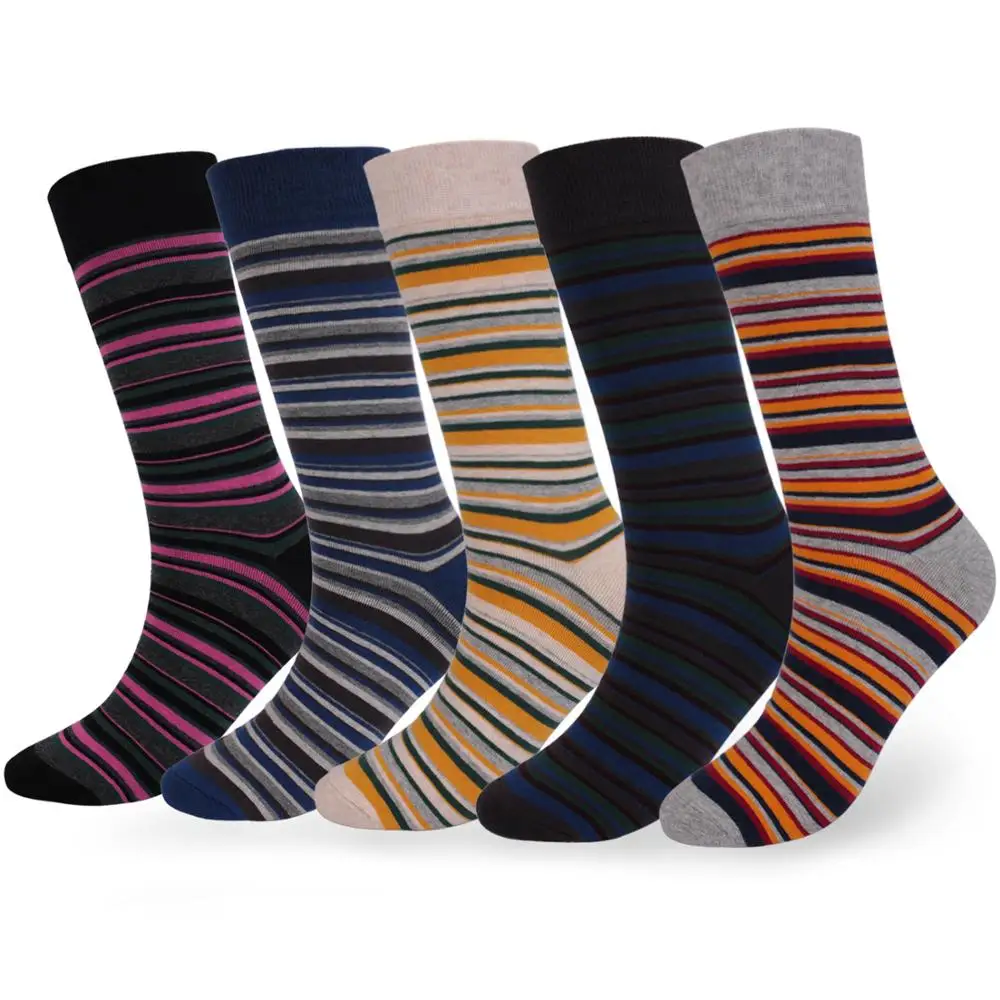 High Quality 5Pairs Casual Mens Socks Large size Stripe Socks Man With The Final Design Clothing Fashion Designer Style Cotton