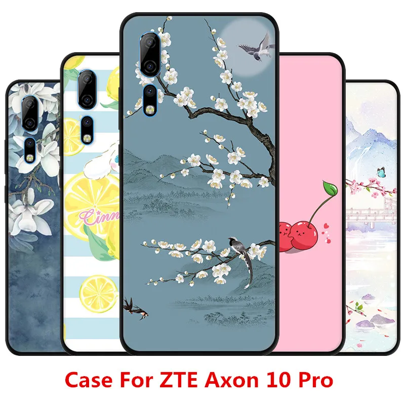 Cartoon Cherry'love Case For ZTE Axon 10 Pro TPU Painted Mobile Phone Shell Lovely Color Painting Case.18 Colors! |