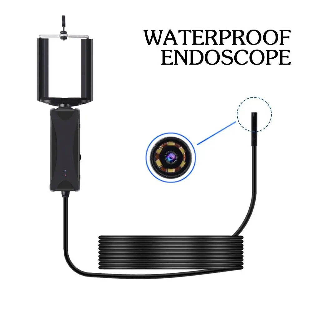 

Handheld Endoscope Ear Cleaning Tool Monitoring 8.0mm Black IP67 Endoscope USB Endoscope Ear Spoon Borescope Portable Metal