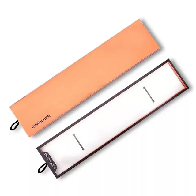 Simple Watch Strap Box Case for Apple Watch Band 6 5 4 3 Box Paper Pack 38/40/42/44MM for iWatch series  Band 20MM 22MM 1PCS Orange