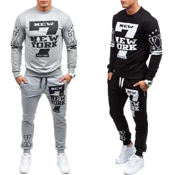 

Zogaa New 2019 Men Tracksuit Men Set Spring Autumn 2PCS(Pants+hoodies) Set Men Sporting Brand Clothing Casual TrackSuit