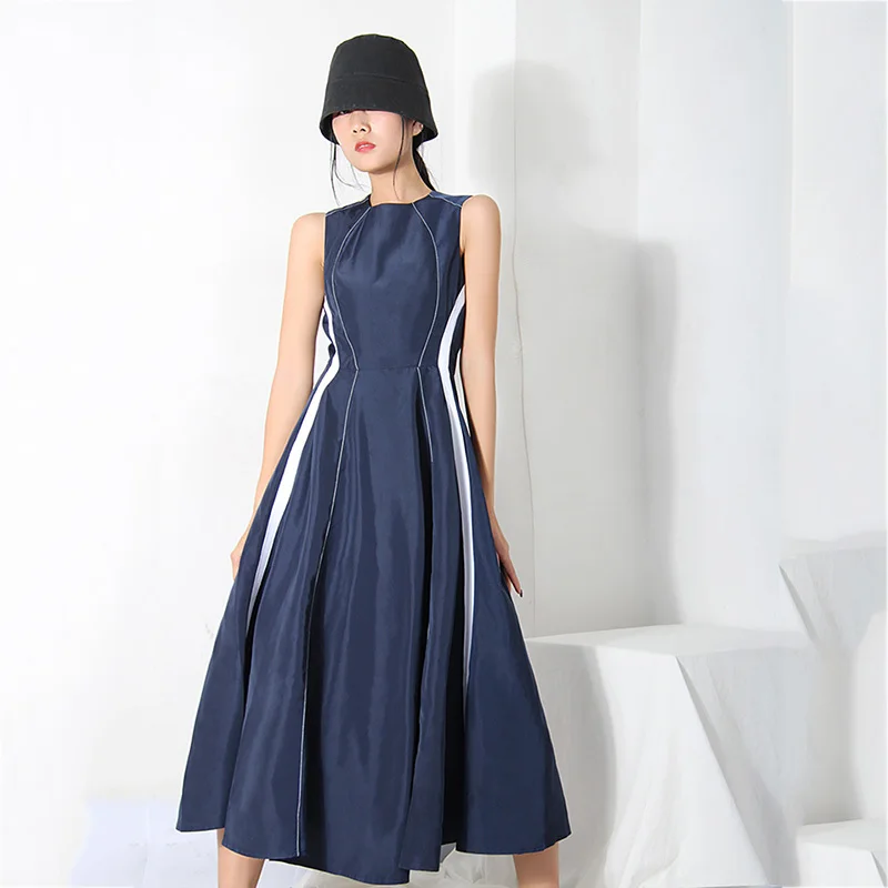 Mid length Navy Blue Dress 