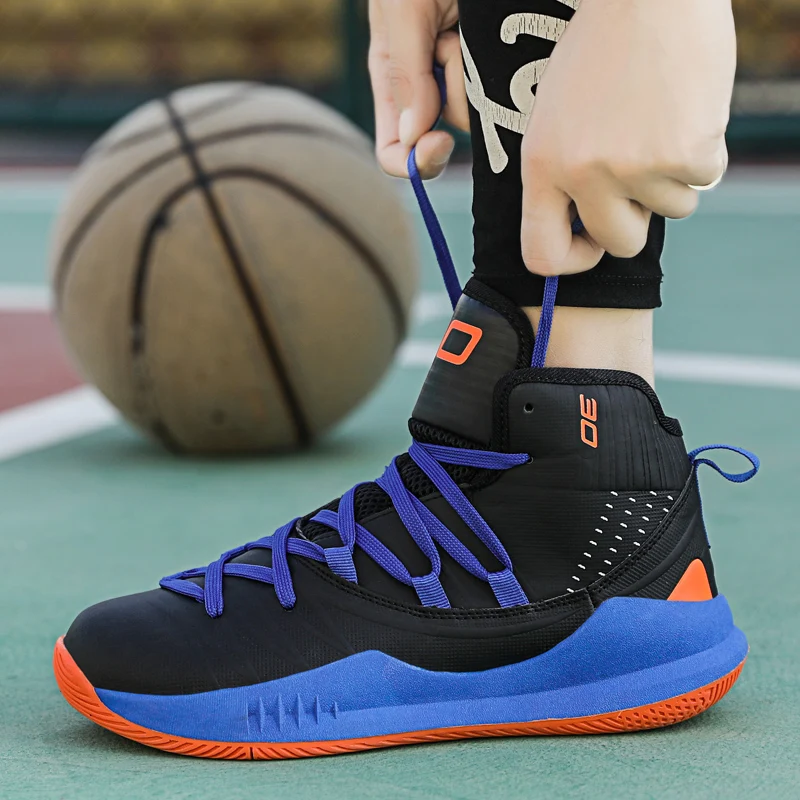 High Top Basketball Shoes Men's Cushioning Light Basketball Sneakers