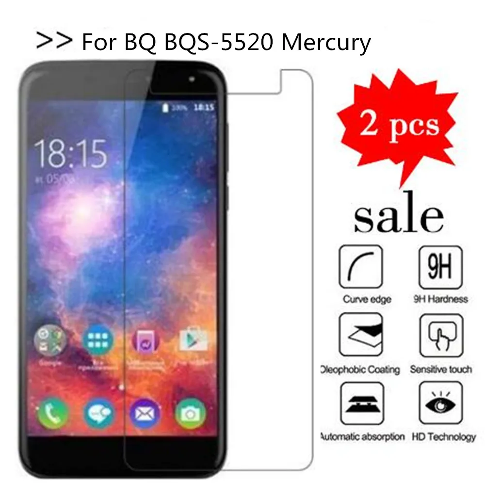 2 шт. стекло для BQ BQS 5520 Mercury защита экрана закаленное защитная пленка|Защитные