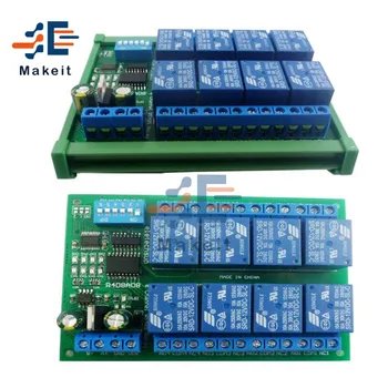 

DC 12V 8 Channel RS485 Relay Module Modbus RTU Protocol Remote Control PLC Expansion Board Circuit Board with DIN Rail Box
