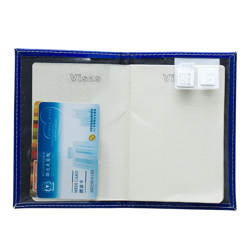 Glossy Quality PU Travel Credit Card Holder Mirror Laser Passport Cover Fashion Unisex Business Card Holder Solid Card Wallet