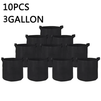 

1-10Gallon Pots Fabric Grow Pots Plant Planter Bags Root Garden Container