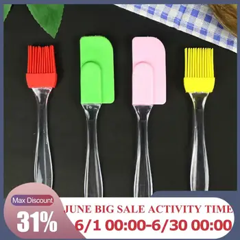 

2pcs Kitchen Silicone Cream Butter Cake Spatula Mixing Batter Scraper Brush Butter Mixer Cake Brushes Baking Tool Kitchenware