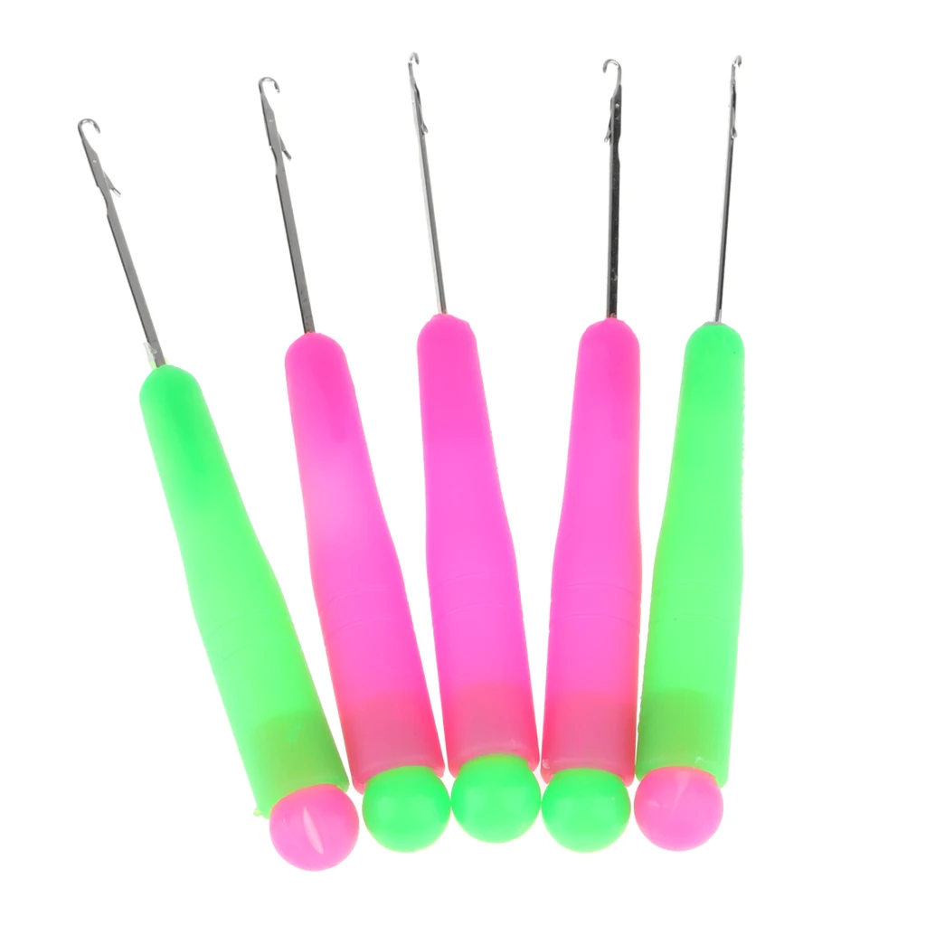 5Pcs Crochet Latch Hook Weaving Needle Wig Micro Braids Hair Extension,crochet hooks,hair extensions tool,lace wig needles