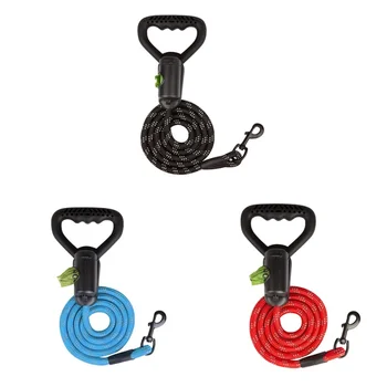 

6 Ft Dog Reflective Leash Running Training Heavy Duty Ergonomic Soft Rubber Handle Highly Reflect Thread Light Reflective Design