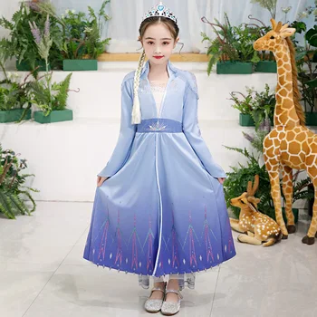 

Fancy Elsa 2 Girls Dress Anna Dress Party Vestidos Cosplay Chidlren Clothing Elza Birthday Princess Dress Kids Clothing 4 8 Yrs
