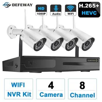 

8CH Wireless WIFI CCTV System H.265+ 1080P NVR 2/4PCS 2MP IR-CUT Outdoor CCTV Camera IP Security System Video Surveillance Kit