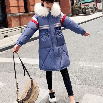 

Fashion Winter Jacket Women Big Fur Belt Hooded Thick Parkas X-Long Female Jacket Coat Slim Warm Winter Outwear 2019 New