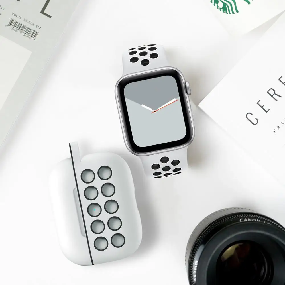 

Ten Holes Protective Case Silicone Cover Shockproof Shell for Airpods Pro