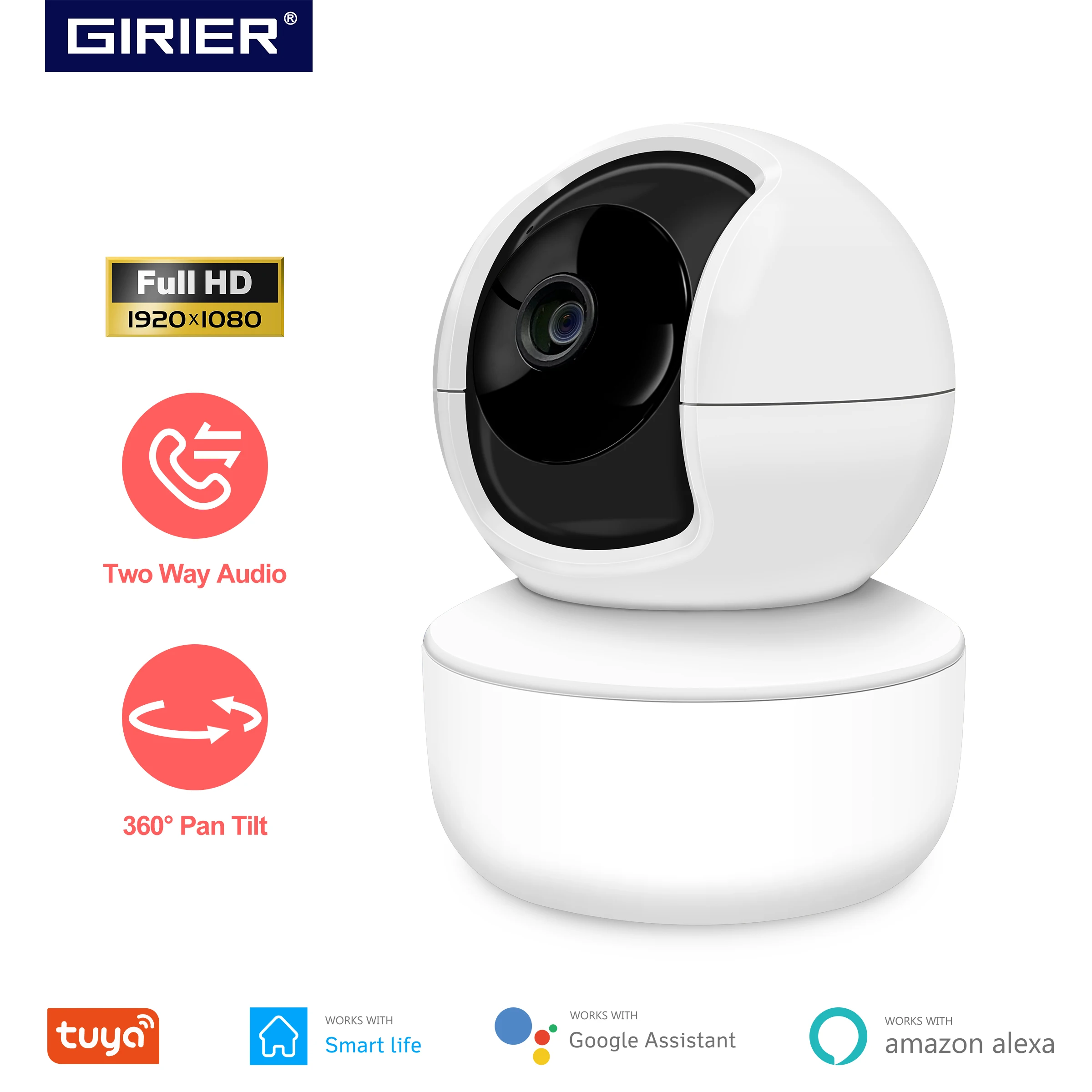 Camera Alexa Remote-Control Tuya Wifi Night-Vision Compatible Google Home Wireless