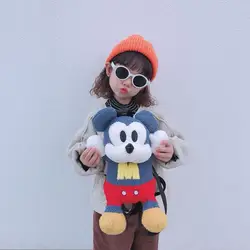 Bolso de peluche de Mickey Mouse para mujer, mochila de felpa con dibujos animados, bonita, para otoño e invierno, 2021