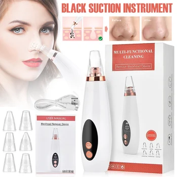 

Electric Blackhead Remover Vacuum Facial Pore Cleanser USB Rechargeable 3-Speed Settings with 6 Cleaning Tips