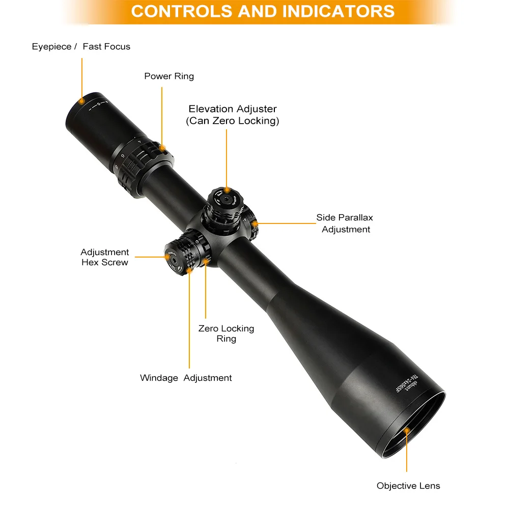 - ohhunt Thin Edge 424X56 SF Riflescope Mil Dot Reticle Scope Side Parallax with Turret Lock Reset Tactical Optical Sights