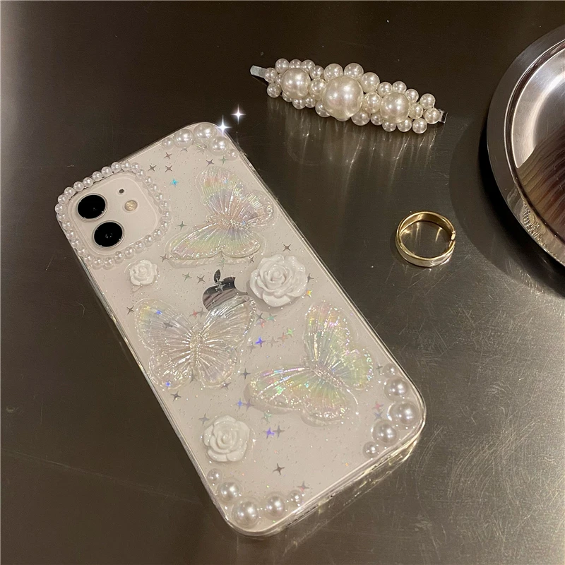 Kawaii Butterfly 3D Glitter Phone Case - Limited Edition