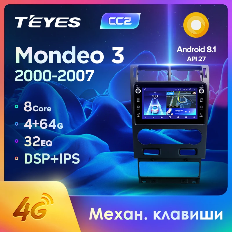 TEYES CC2 For Ford Mondeo 3 2000 - 2007 Car Radio Multimedia Video Player Navigation GPS Android 8.1 No 2din 2 din dvd | Автомобили и