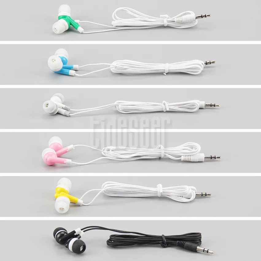 Fones de Ouvido Descartáveis para Ônibus Avião para Museu Atacado Mais Baratos Trem Escola Presente One Time Use Preto Colorido 100 Pçs - Lote ou - Image 5