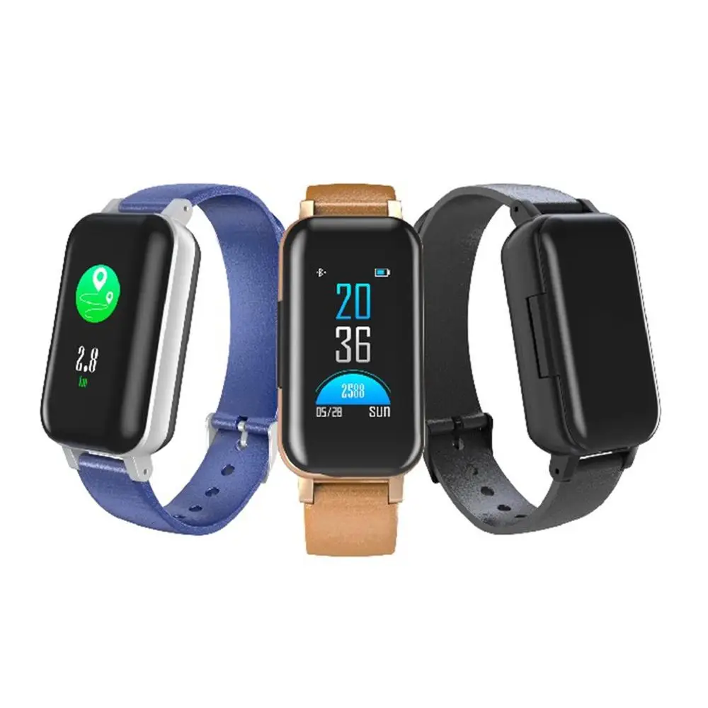 

T89 Smart Bracelet Wireless wireless 5.0 In-ear Headphones Heart Rate Monitor Talk Band Watch Bracelet Men Women