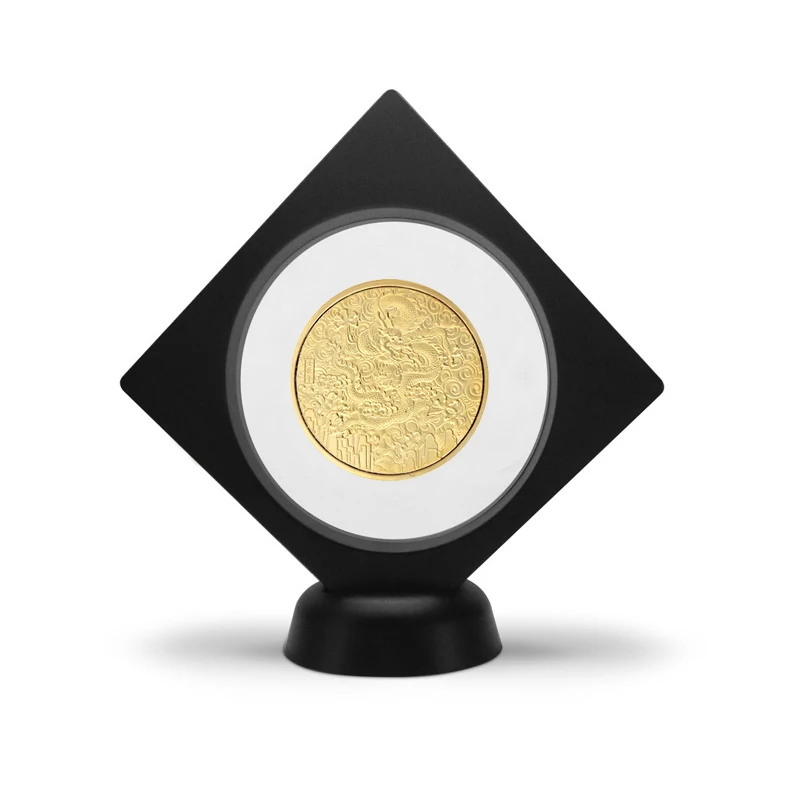 coin with holder WR китайские древние драконы коллекционные монеты с держателем позолоченные монеты старую оригинальную монету подарок на год дропшиппинг - Цвет: coin with holder