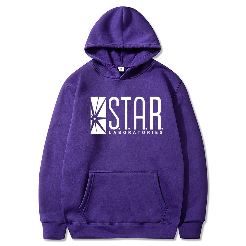 STAR S. T. A. R. labs джемпер флэш Готэм город комиксов черный худи толстовки Толстовка мужская с капюшоном S-XXXL - Цвет: purple