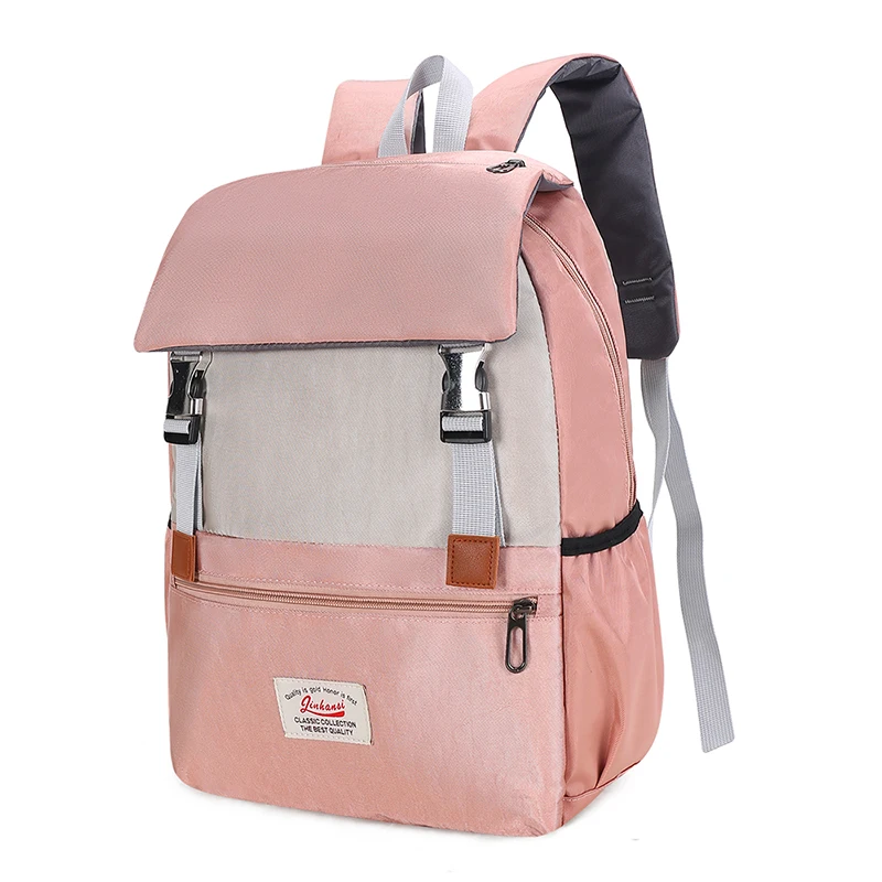 

2020 Backpack Women canvas Fashion Women large Shoulder Bag solid color School Bag For Teenage Girl Children Backpack Travel Bag