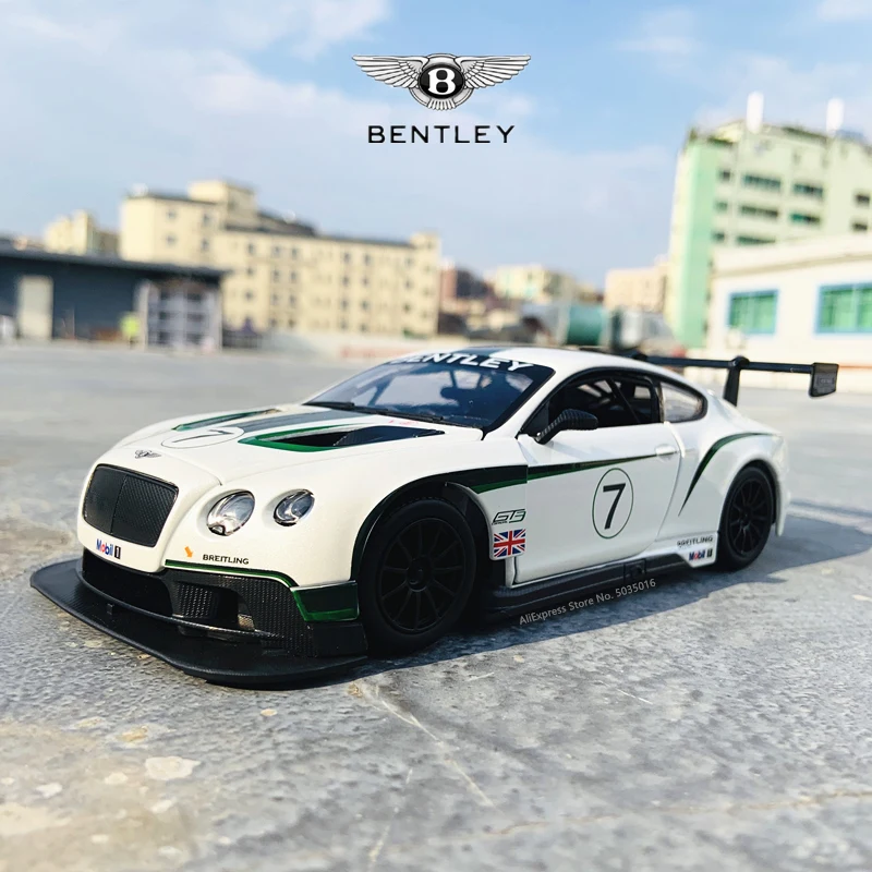 Bburago 1:24 Bentley Continental GT3 модель автомобиля из сплава декоративная коллекция