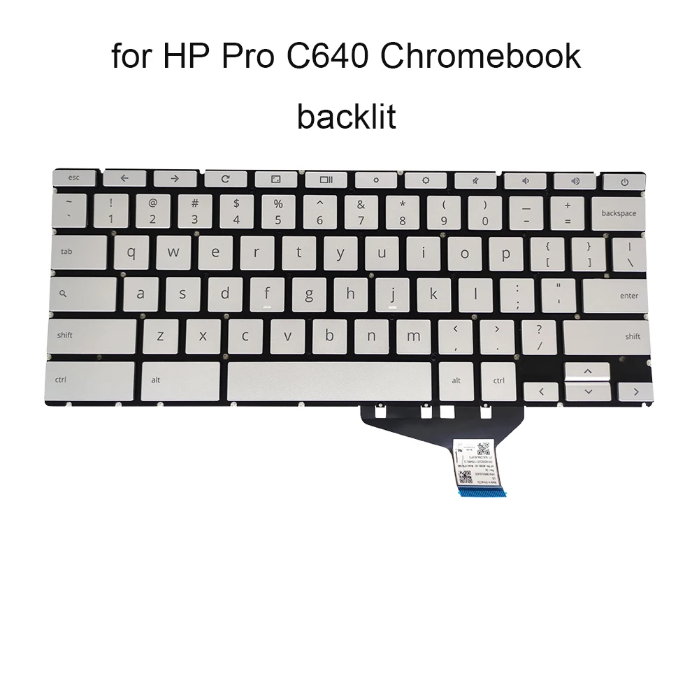 Teclado Retroiluminado para Laptop Eua e Inglês Luz de Fundo para hp Pro C640 Chromebook Eua Qwerty M03661001 Hpm19m8 Novo