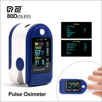 

RZ Finger Oximeter Fingertip Pulse Oximeter Portable Mini Digital With OLED Display Heart Rate Spo2 PR Pulse Oximeter