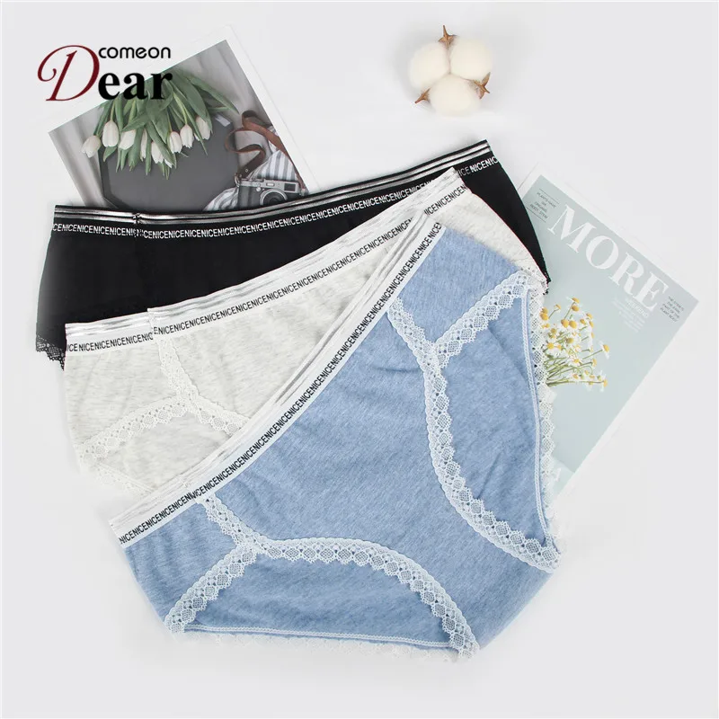 Трусики Comeondear женские х/б бесшовные 3 цвета 2XL 3XL|Женские трусики| |