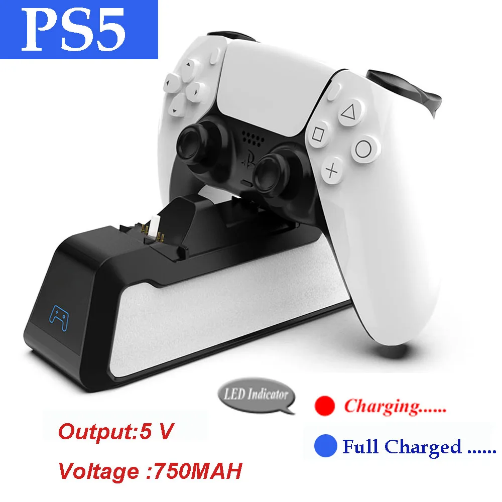 Icin Ps5 Cift Usb Kolu Hizli 720mah Sarj Standi Istasyonu Standli Sarj Play Station 5 Ps5 Game Controller Joypad Joystick Chargers Aliexpress