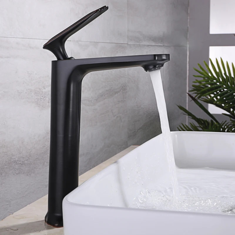 Смеситель для раковины Beiluode MT2013 кран из латуни горячей и холодной воды черный белый цвета одна ручка ванной