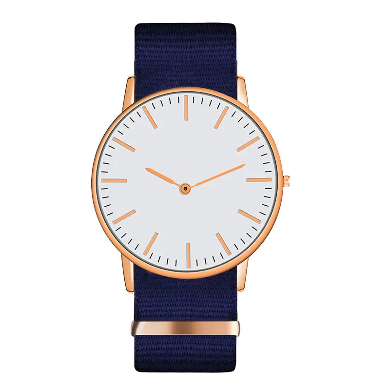 Роскошный большой бренд нейлоновый ремешок женские модные кварцевые часы холщовые без секунды часы женские часы - Цвет: Blue