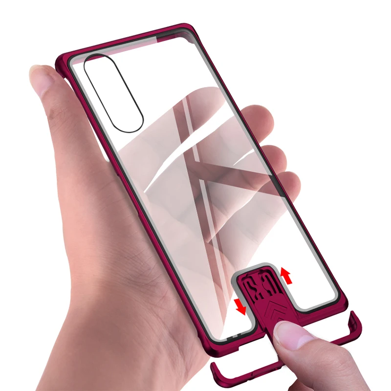 Противоударный чехол s для sony Xperia 5, Роскошный Алюминиевый металлический чехол для sony Xperia 5, тонкий жесткий чехол из закаленного стекла для sony Xperia5