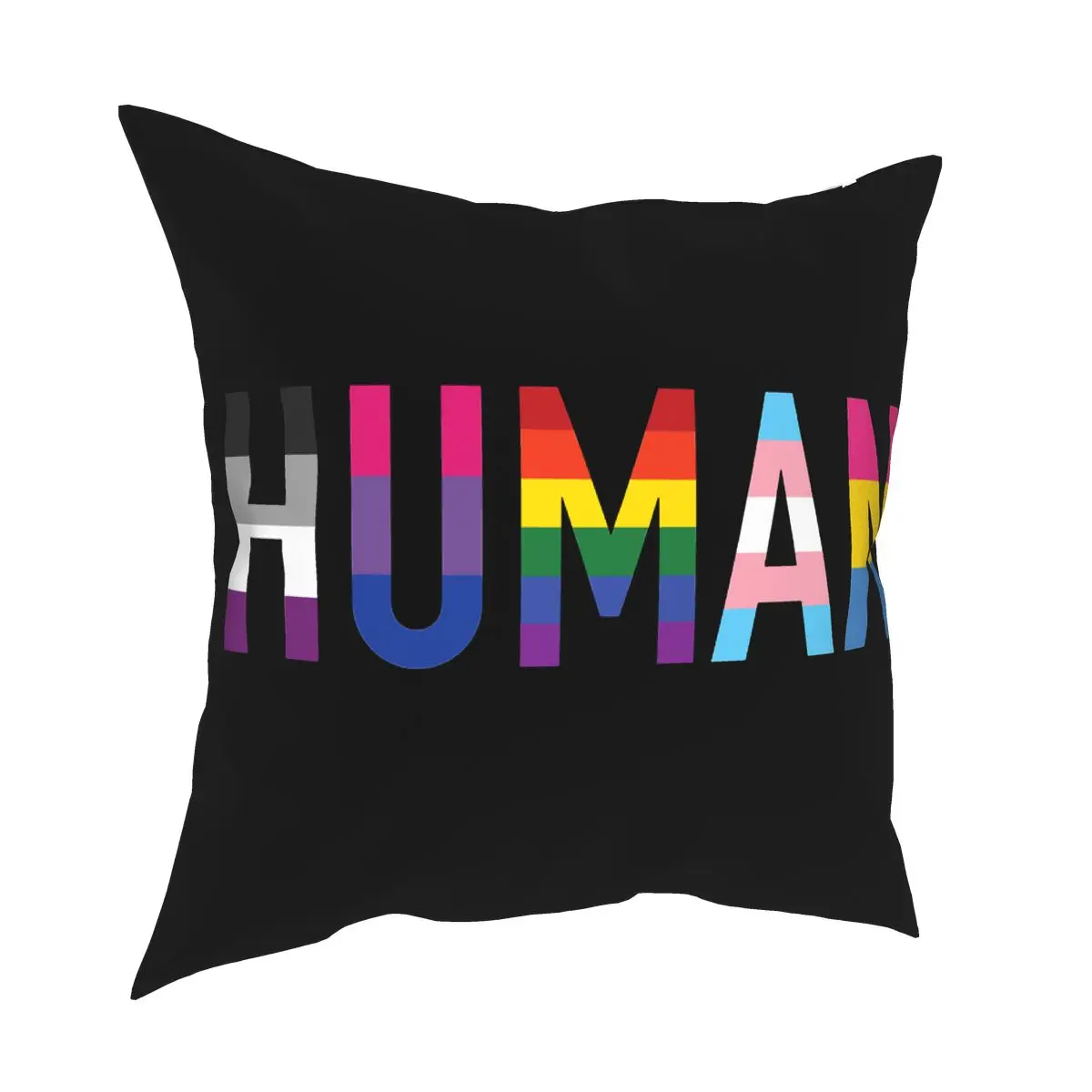 Human LGBT Square Pillow Case Decorative Pillow Gay Pride Bisexual