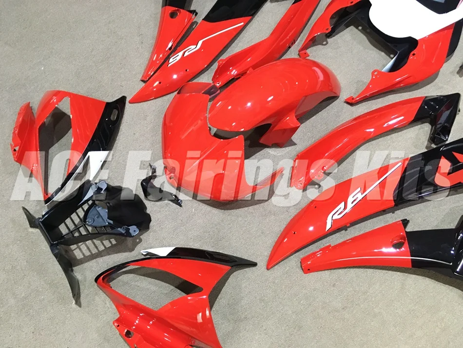 Новые ABS полные комплекты обтекателей подходят для YAMAHA YZF-R6 2006 2007 Обтекатели набор YZF1000 YZF R6 06 07 корпус инжектора части красный черный