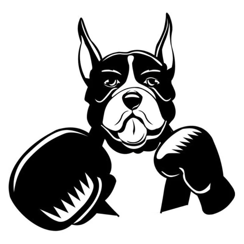 

Car Sticker Boxer Pet Dog Fashion Car Sticker Black/silver PVC Decal 16.8cm * 16.2cm